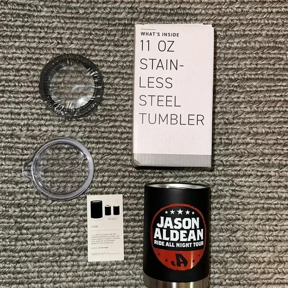 NWT Jason Aldean ‼️Official Merch‼️ Stainless Steel Tumbler Ride All Night Tour - Picture 5 of 15